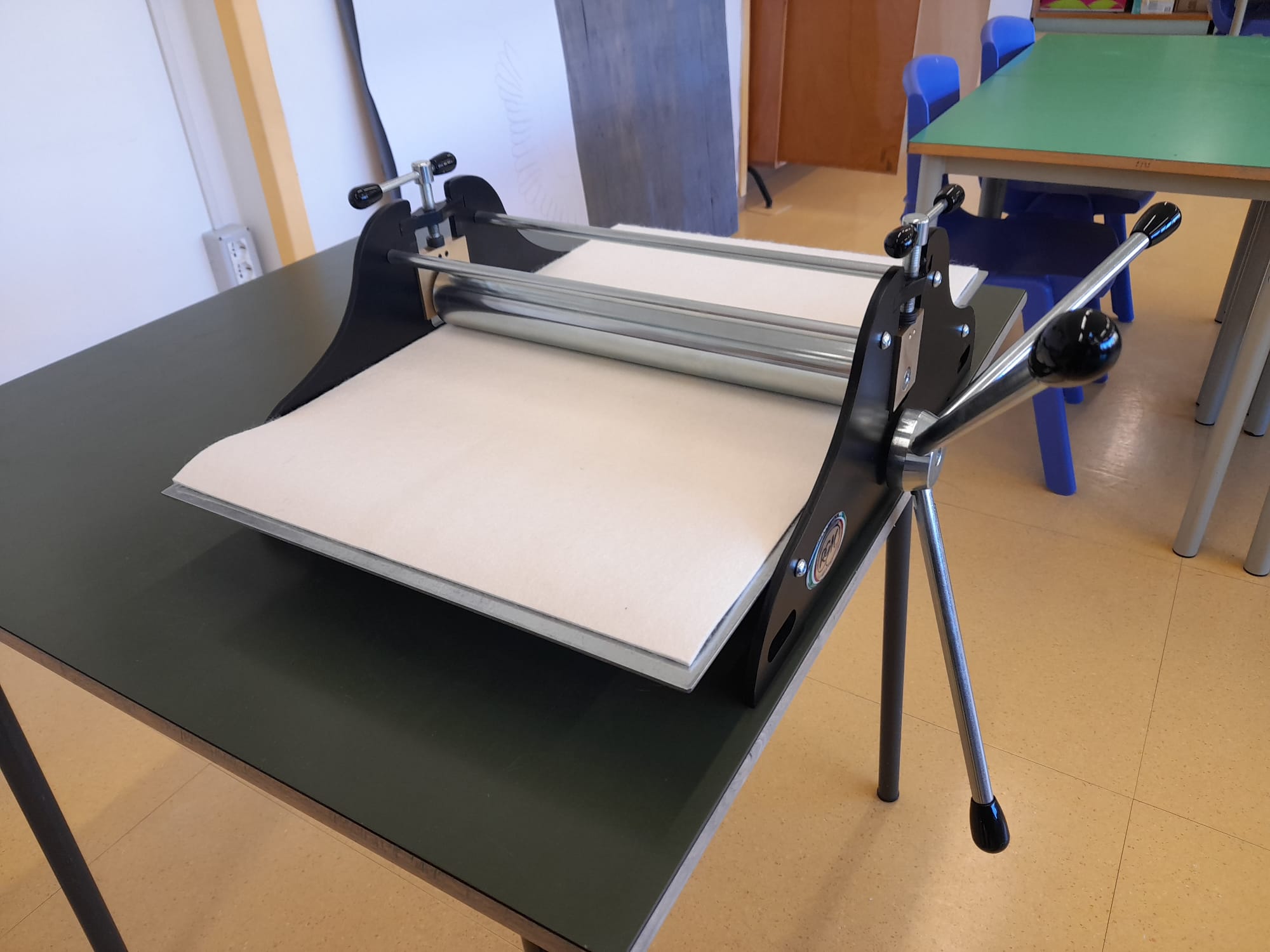 Torchio calcografico con cremagliera semiprofessionale Istituto